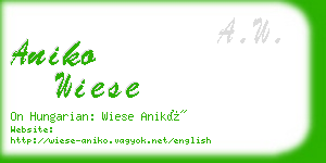 aniko wiese business card